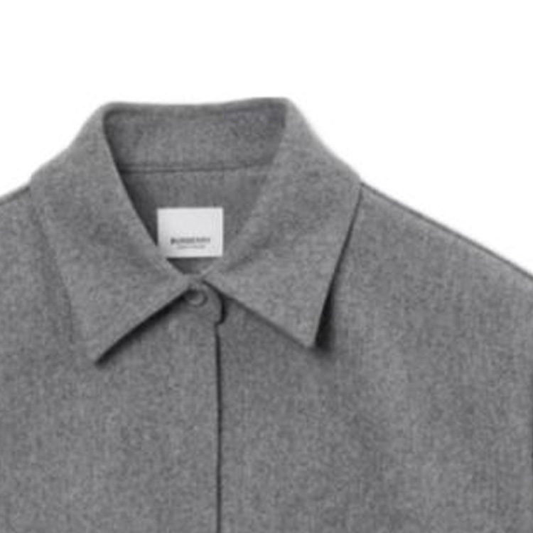 (Women) Burberry FW23  Grey Long-Sleeve Casual Collared Shirt. 80719141 圖 5
