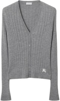 (Women) Burberry FW23 Grey V-neck Single-breasted Knit Cardigan Sweater. 80808881 (Women) Burberry FW23 Grey V-neck Single-breasted Knit Cardigan Sweater. 80808881