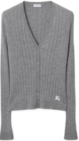 (W) Burberry FW23 Kelabu Kardigan Rajutan V-Leher Single-Breasted. 80808881 Order (W) Burberry FW23 Kelabu Kardigan Rajutan V-Leher Single-Breasted. 80808881