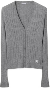 (W) Burberry FW23 Cardigan Rajut Abu V-Neck Single-Breasted. 80808881 Order (W) Burberry FW23 Cardigan Rajut Abu V-Neck Single-Breasted. 80808881