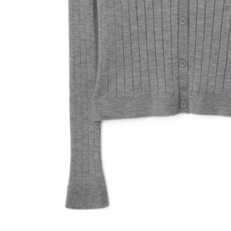 Purchase (W) Burberry FW23 Kelabu Kardigan Rajutan V-Leher Single-Breasted. 80808881