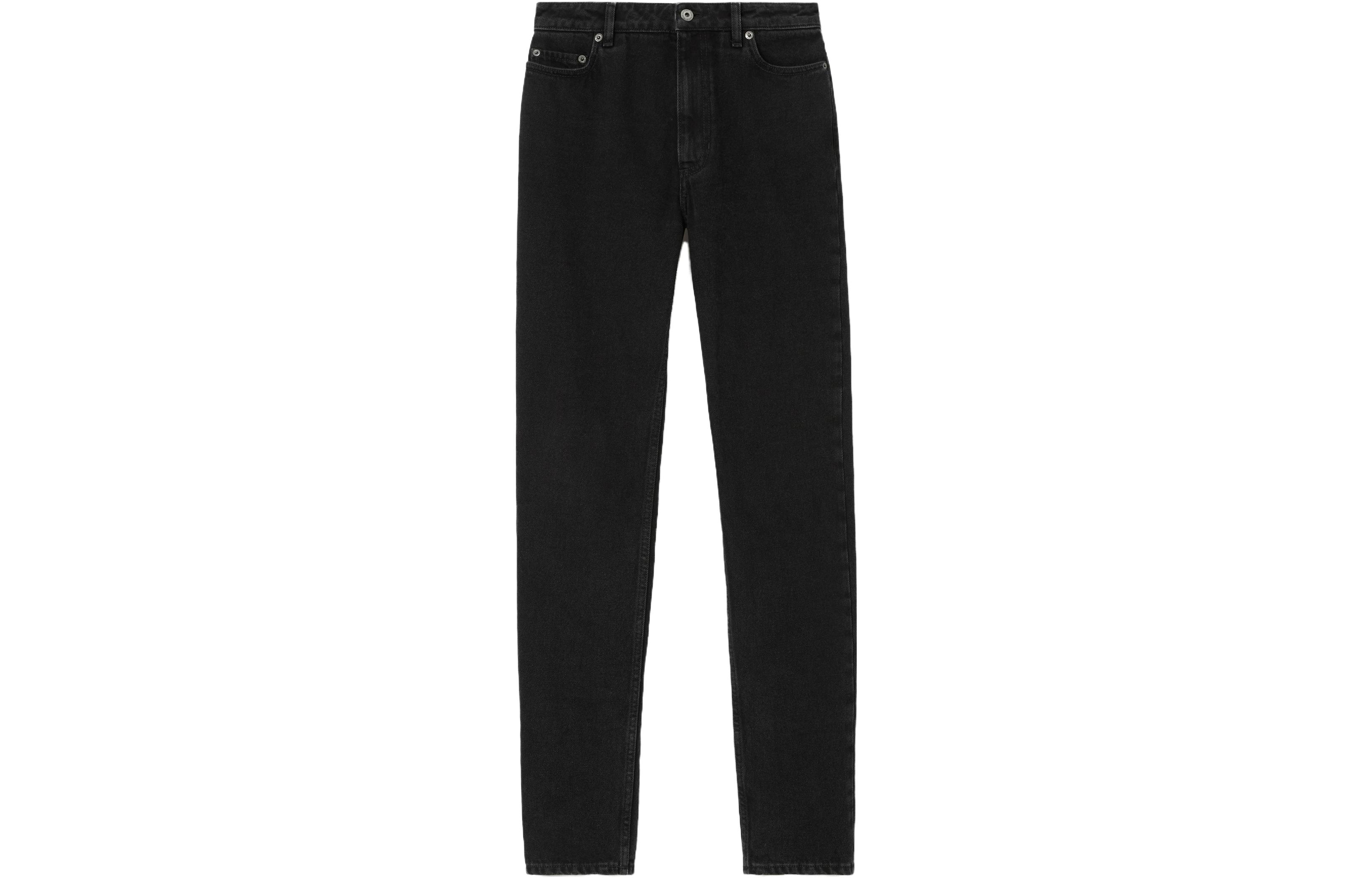 (Women) Burberry FW23  High-Waisted Black Jeans with Logo Patch. 80718901