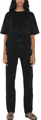 (W) 博柏利 FW23 高腰黑色牛仔裤带标志贴片。 80718901 Shop (W) 博柏利 FW23 高腰黑色牛仔裤带标志贴片。 80718901