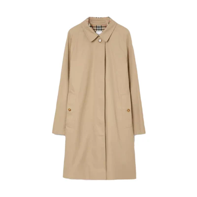 (Women) Burberry FW23 Honey-colored Lightweight Single-breasted Trench Coat. 80763681
