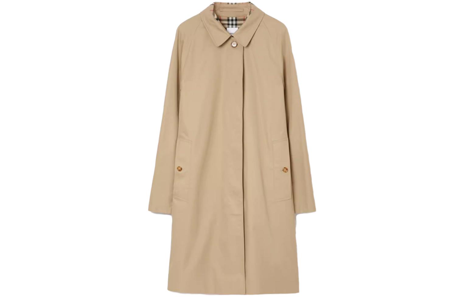 Order (W) Burberry FW23 蜂蜜色輕便單排扣風衣外套。 80763681