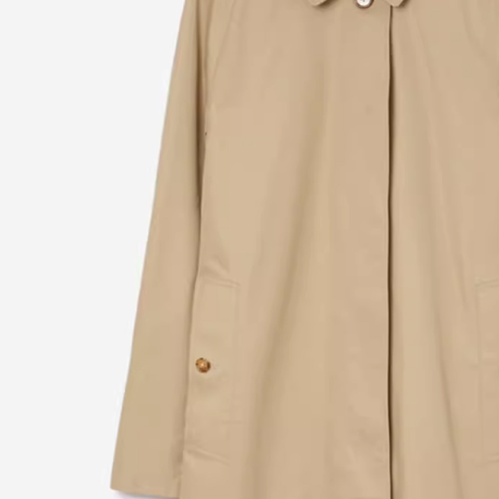 Shop (W) Burberry FW23 蜂蜜色輕便單排扣風衣外套。 80763681
