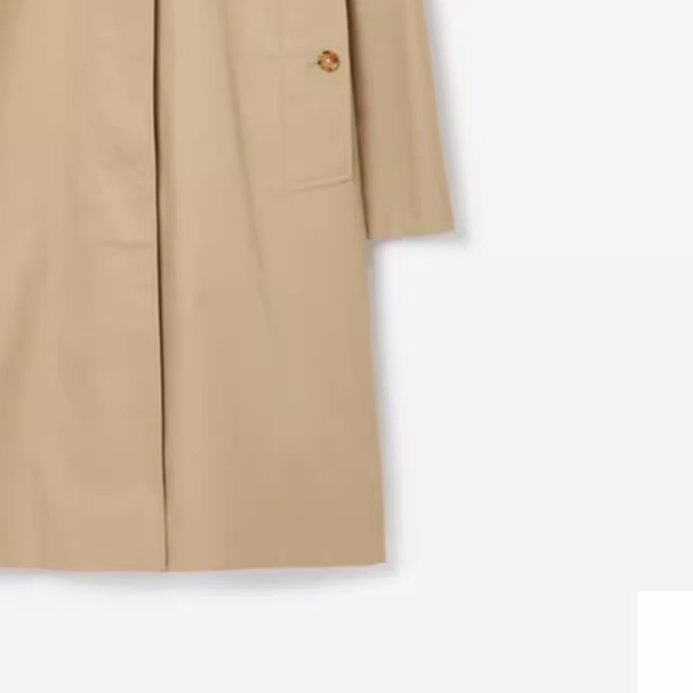 Sizing (W) Burberry FW23 蜂蜜色輕便單排扣風衣外套。 80763681