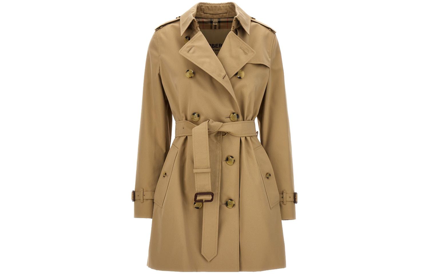 (Women) Burberry FW23  Honey Beige Double-Breasted Long-Sleeve Trench Coat. 80794171 圖 2