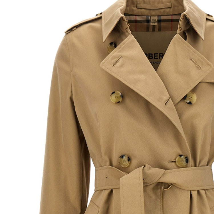 (Women) Burberry FW23  Honey Beige Double-Breasted Long-Sleeve Trench Coat. 80794171 圖 7