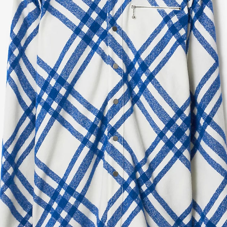 (Women) Burberry FW23  Knight Blue Check Print Long Sleeve Shirt. 80774641 圖 5