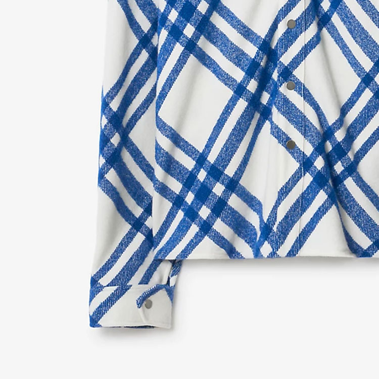 (Women) Burberry FW23  Knight Blue Check Print Long Sleeve Shirt. 80774641 圖 6