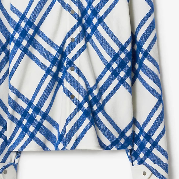 (Women) Burberry FW23  Knight Blue Check Print Long Sleeve Shirt. 80774641 圖 7