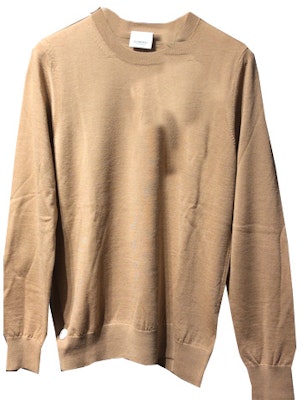 (W) Burberry FW23 Baju Sejuk Lengan Panjang Warna Coklat Muda Knit Crewneck 80750171 Order (W) Burberry FW23 Baju Sejuk Lengan Panjang Warna Coklat Muda Knit Crewneck 80750171