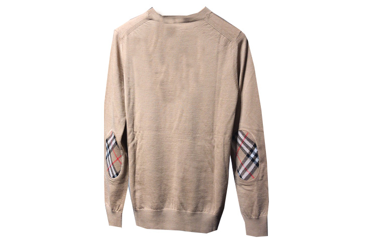 Lookbook (W) Burberry FW23 Baju Sejuk Lengan Panjang Warna Coklat Muda Knit Crewneck 80750171