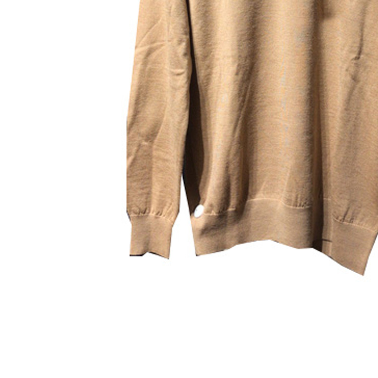 Sizing (W) Burberry FW23 Baju Sejuk Lengan Panjang Warna Coklat Muda Knit Crewneck 80750171