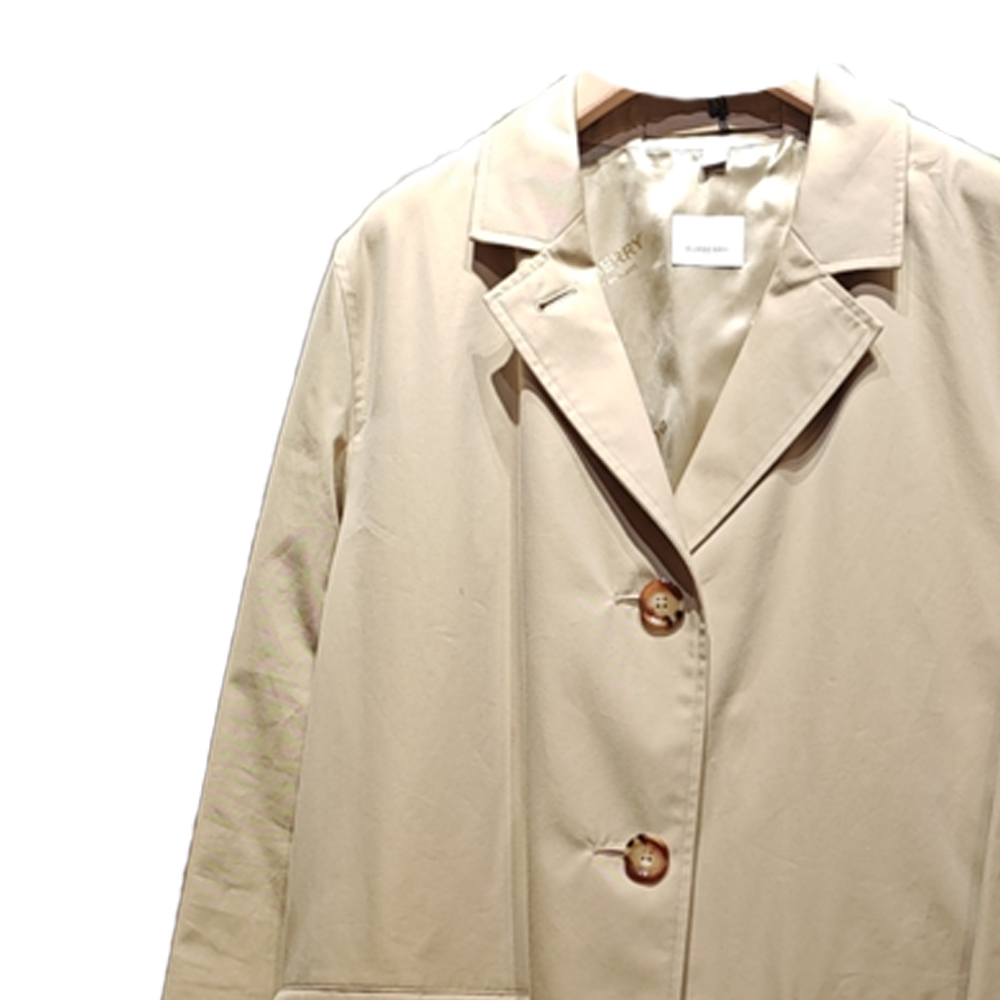 (Women) Burberry FW23  Long-Sleeve Trench Coat Single-Breasted Honey Color. 80677501 圖 4