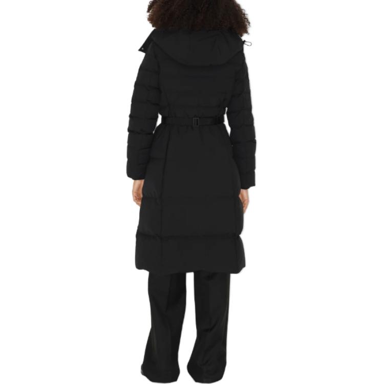 Purchase (W) Burberry FW23 長版羽絨外套 黑色 - 連帽綁帶設計 80727151