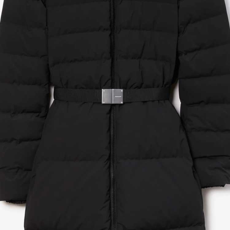 Cheap (W) Burberry FW23 長版羽絨外套 黑色 - 連帽綁帶設計 80727151