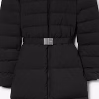 Cheap (W) Burberry FW23 長版羽絨外套 黑色 - 連帽綁帶設計 80727151
