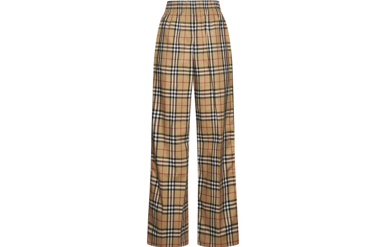 Order (W) Pantalones Casual Rectos Patchwork Multicolor a Cuadros Burberry FW23. 80831481