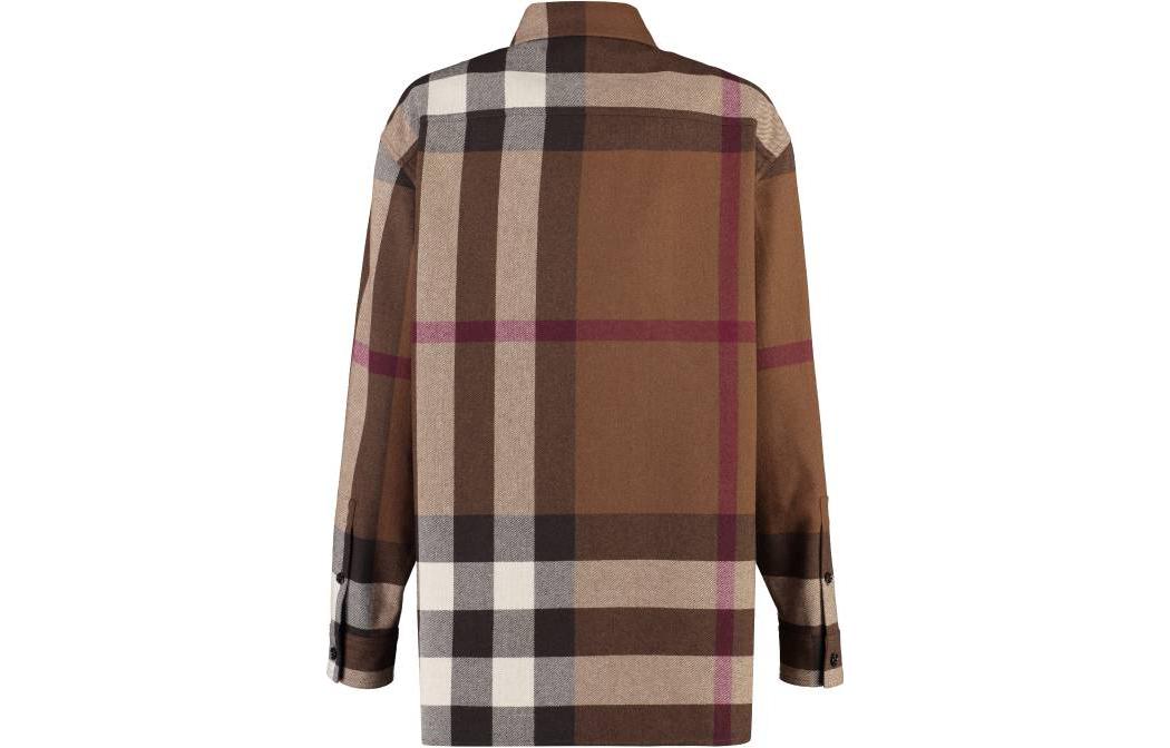 (Women) Burberry FW23  Multicolor Patchwork Check Single-Breasted Shirt. 80718401 圖 3