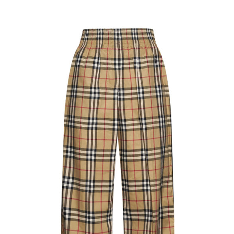 Purchase (W) Pantalones Casual Rectos Patchwork Multicolor a Cuadros Burberry FW23. 80831481