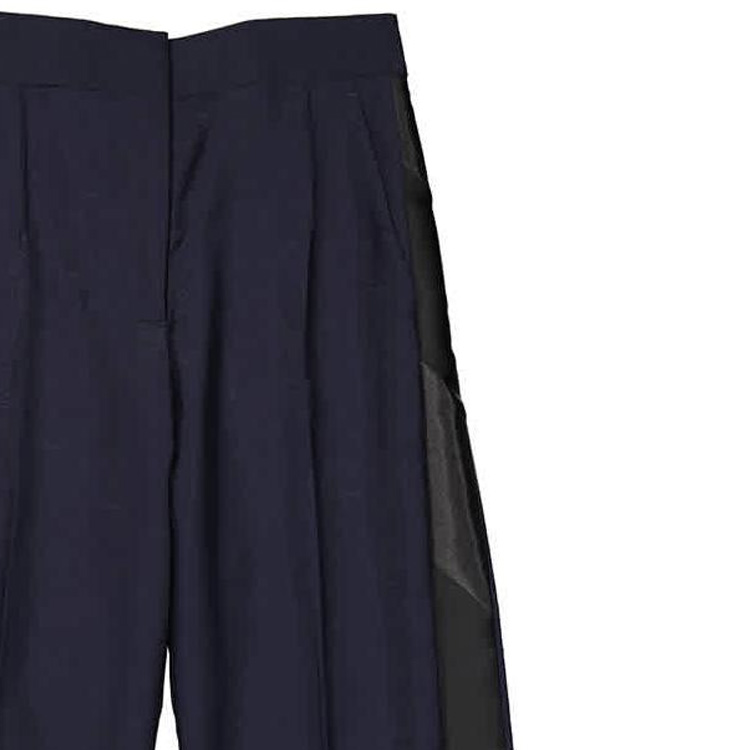 (Women) Burberry FW23  Navy Blue Wide-Leg Zipper Casual Pants. 80402781 圖 5