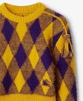 (W) Burberry FW23 格紋提花流蘇針織毛衣 秋楓色 80769451 Shop (W) Burberry FW23 格紋提花流蘇針織毛衣 秋楓色 80769451