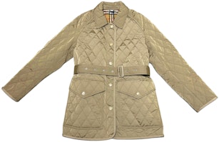 (Women) Burberry FW23 Quilted Cotton Jacket Long Sleeve Khaki. 80734171 (Women) Burberry FW23 Quilted Cotton Jacket Long Sleeve Khaki. 80734171
