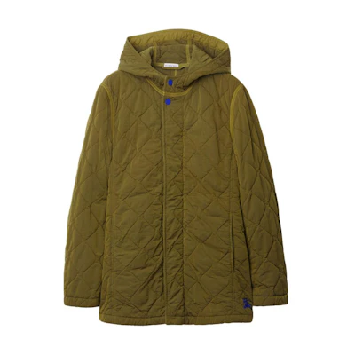 (Women) Burberry FW23 Quilted Hooded Jacket Green 80838061