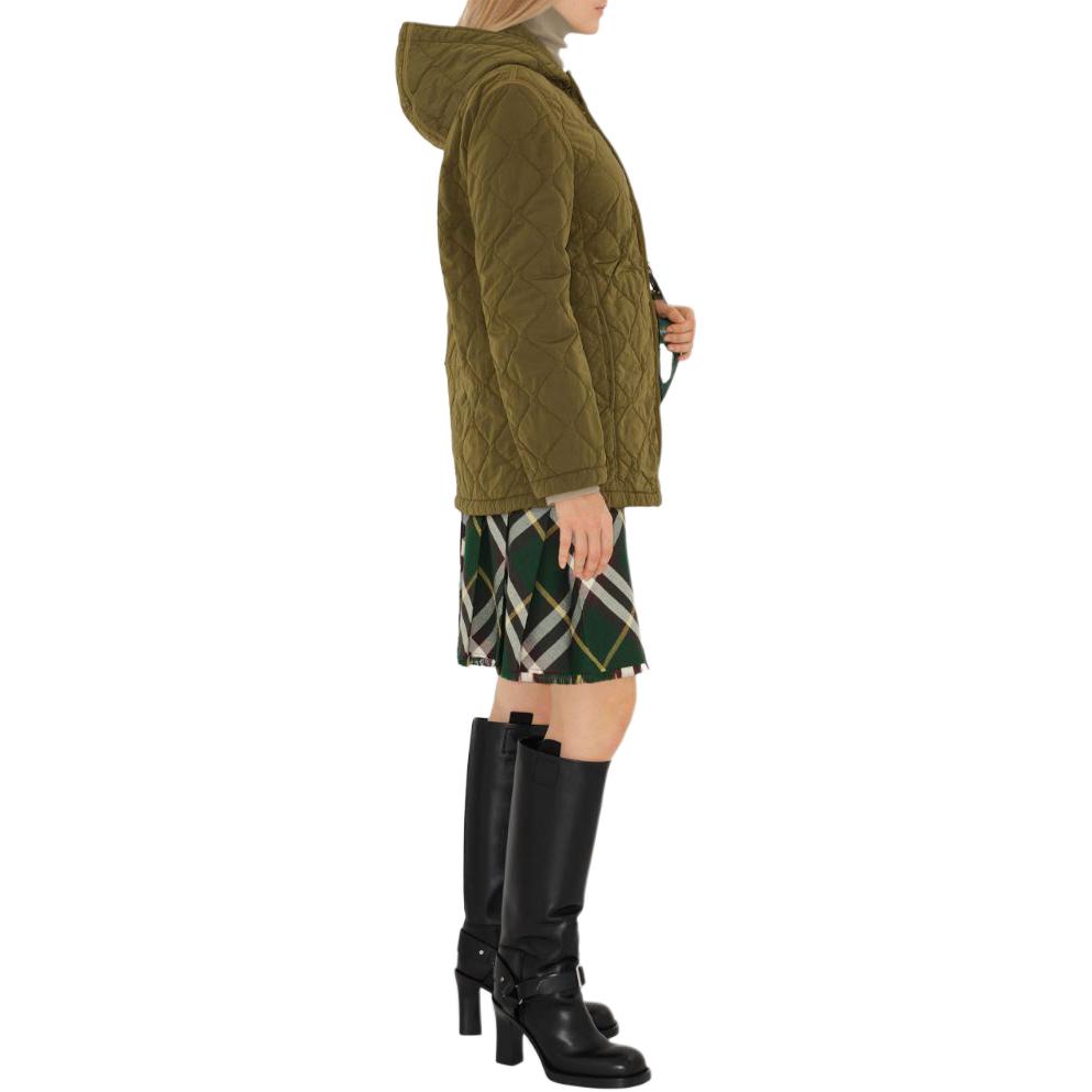 Details for (W) Burberry FW23 綠色連帽菱格紋外套 80838061
