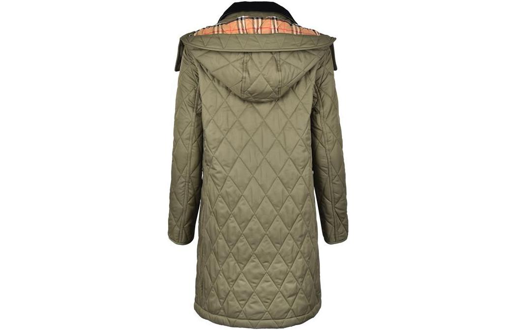 Lookbook (W) Burberry FW23 Coat Quilted Single-Breasted Hijau Militer. 80712351