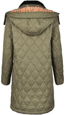 (W) Burberry FW23 Coat Quilted Single-Breasted Hijau Militer. 80712351 Lookbook (W) Burberry FW23 Coat Quilted Single-Breasted Hijau Militer. 80712351