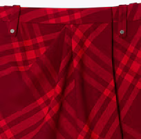 Shop (W) Burberry FW23 覆盆子紅格紋百褶休閒裙 80778141