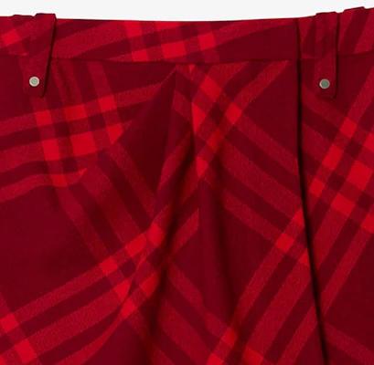 (W) Burberry FW23 覆盆子紅格紋百褶休閒裙 80778141 Shop (W) Burberry FW23 覆盆子紅格紋百褶休閒裙 80778141