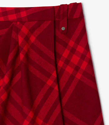 (W) Burberry FW23 覆盆子紅格紋百褶休閒裙 80778141 Purchase (W) Burberry FW23 覆盆子紅格紋百褶休閒裙 80778141