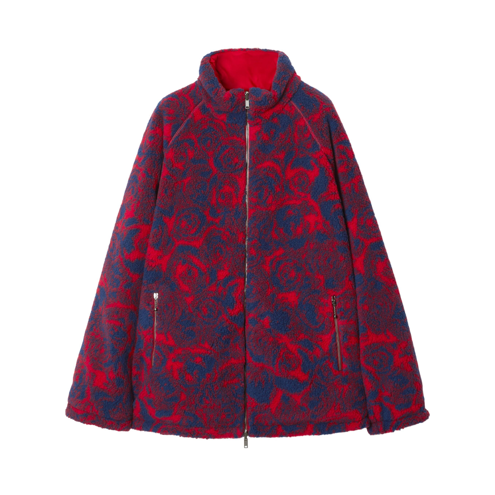 (Women) Burberry FW23  Rose Print Casual Stand Collar Cotton Jacket Multicolor 80774151