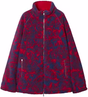 (Women) Burberry FW23 Rose Print Casual Stand Collar Cotton Jacket Multicolor 80774151 (Women) Burberry FW23 Rose Print Casual Stand Collar Cotton Jacket Multicolor 80774151