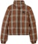 Buy (Women) Burberry FW23 Short Puffer Jacket with Check Pattern in Brown. 80740341