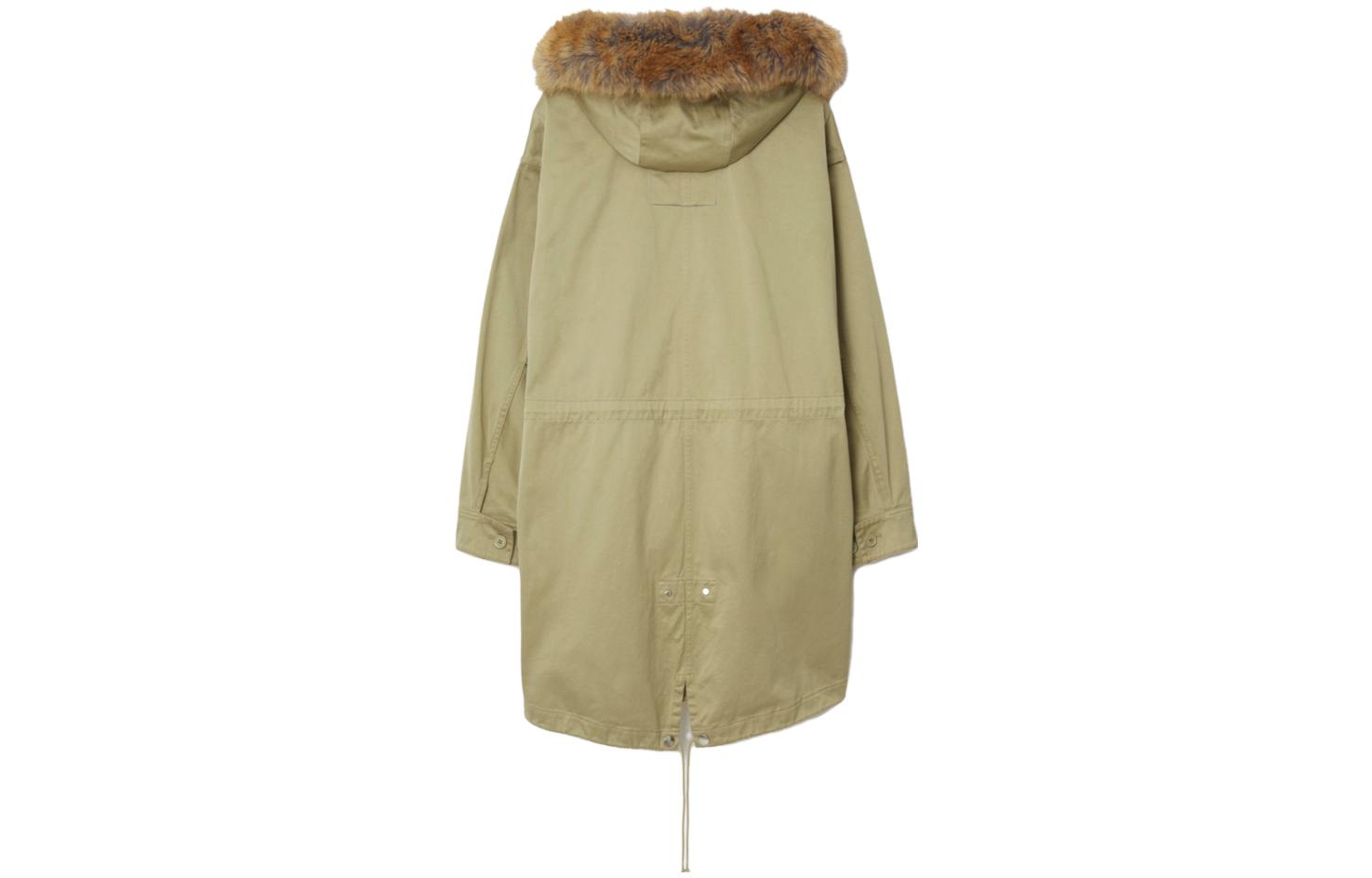 Lookbook (W) Abrigo Burberry FW23 con Cuello de Piel Marrón Claro. 80791971