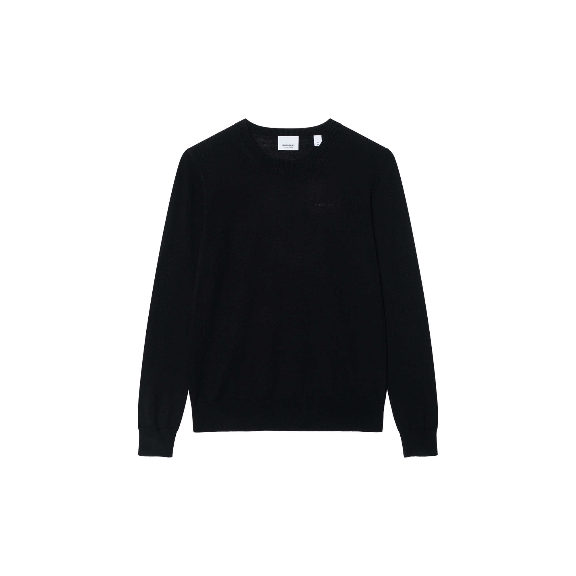 (Women) Burberry FW23  Solid Color Crewneck Knit Sweater - Black. 80750081
