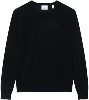 (W) 巴宝莉 2023秋冬纯色黑色圆领针织毛衣。 80750081 Buy (W) 巴宝莉 2023秋冬纯色黑色圆领针织毛衣。 80750081