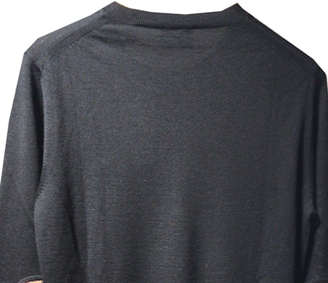 (W) 巴宝莉 2023秋冬纯色黑色圆领针织毛衣。 80750081 Shop (W) 巴宝莉 2023秋冬纯色黑色圆领针织毛衣。 80750081