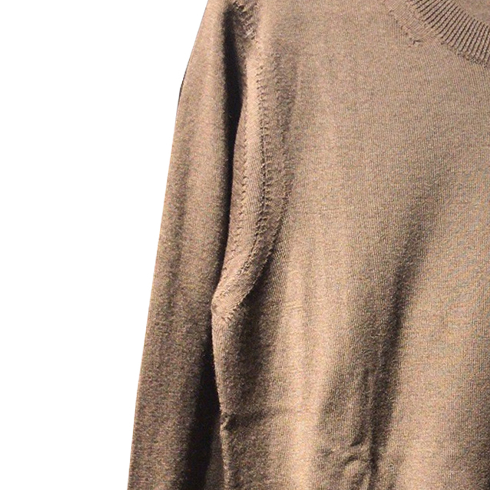 Shop (W) バーバリー FW23 無地クルーネックニットセーター ブラウン 80750161