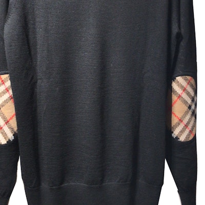 (W) 巴宝莉 2023秋冬纯色黑色圆领针织毛衣。 80750081 Purchase (W) 巴宝莉 2023秋冬纯色黑色圆领针织毛衣。 80750081