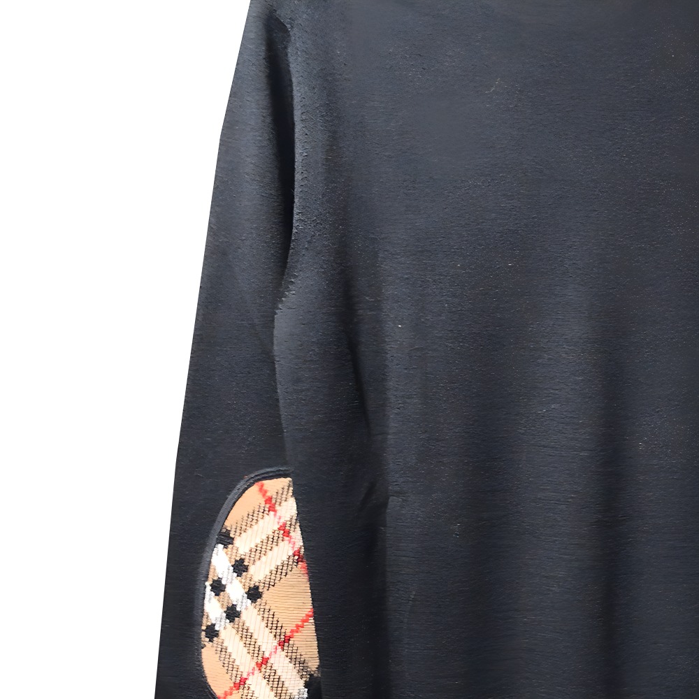 Sizing (W) 巴宝莉 2023秋冬纯色黑色圆领针织毛衣。 80750081