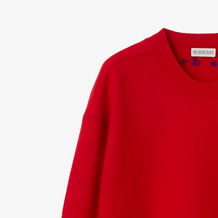 (Women) Burberry FW23  Solid Color Crewneck Knit Sweater Long Sleeve Casual. 80775871 圖 7