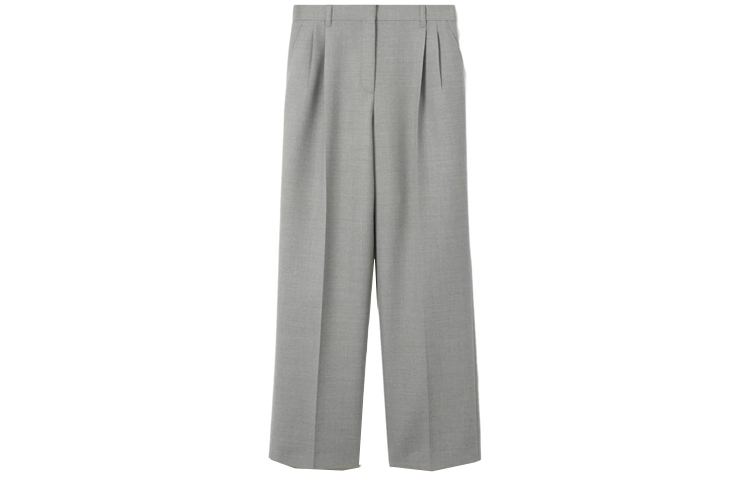 (Women) Burberry FW23  Solid Color Wide-Leg Casual Trousers. 80725361