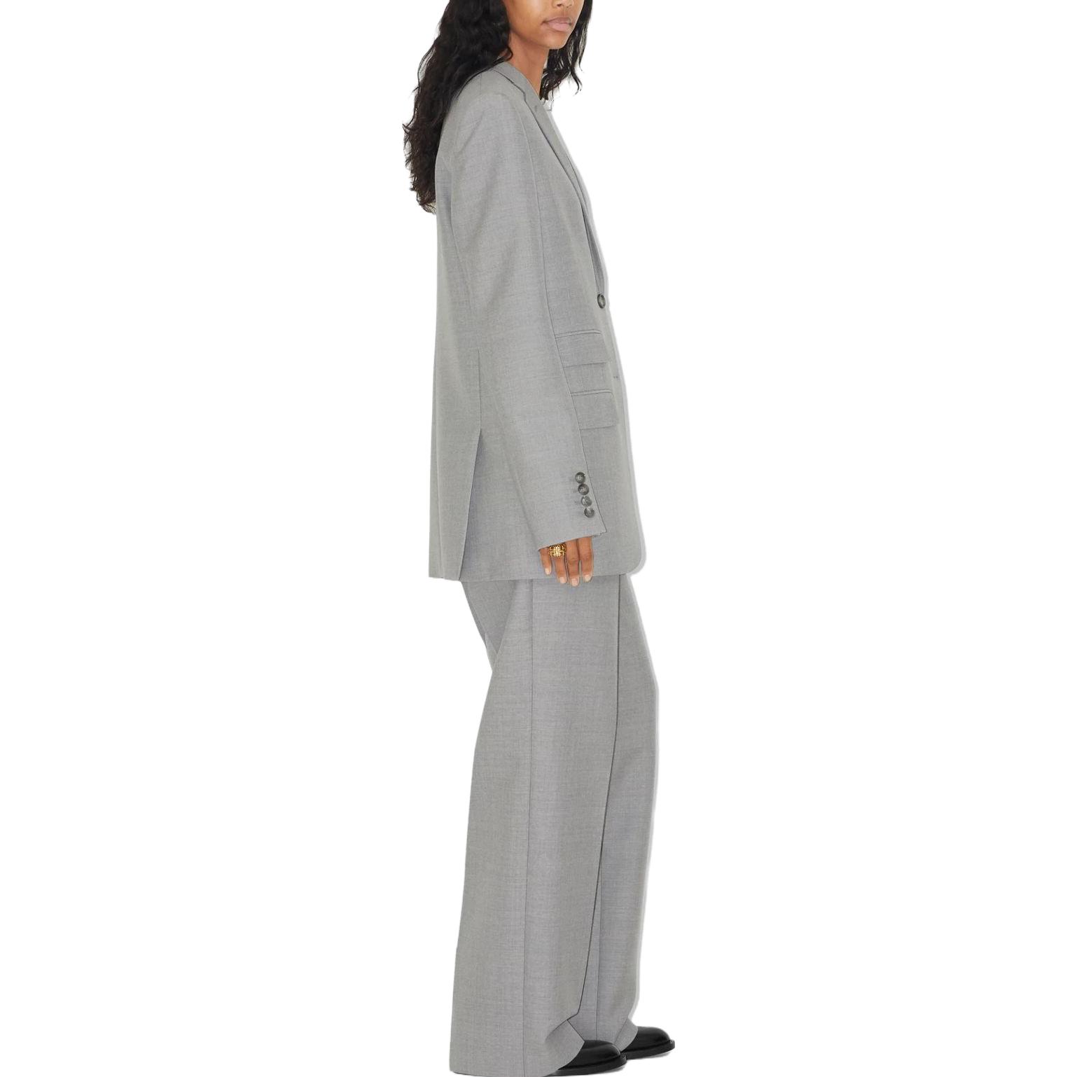 Purchase (W) 博柏利 2023秋冬纯色宽松休闲长裤 80725361