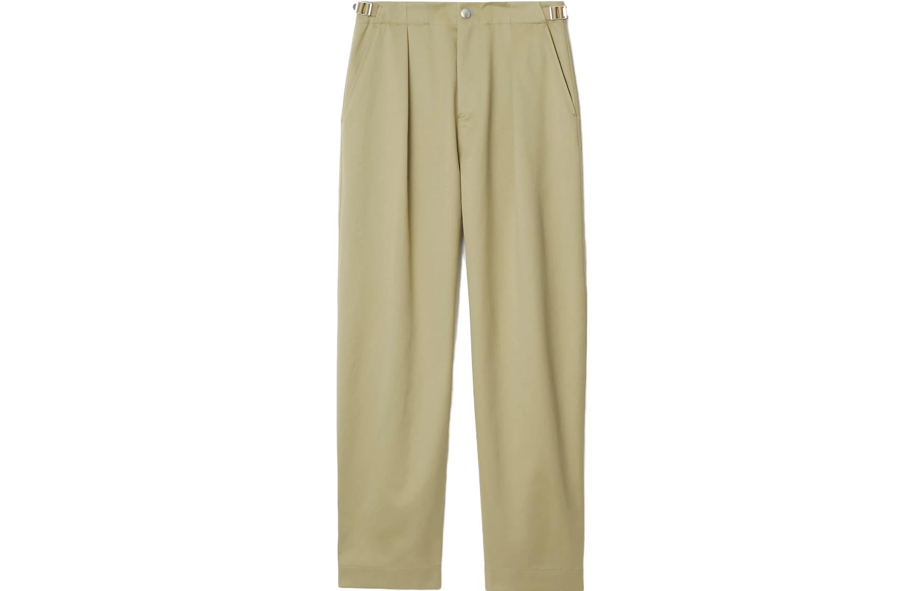 (Women) Burberry FW23  Solid Straight-Leg Casual Pants with Front Button. 80777301